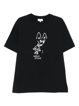 Maison Kitsuné: Футболка с принтом 
