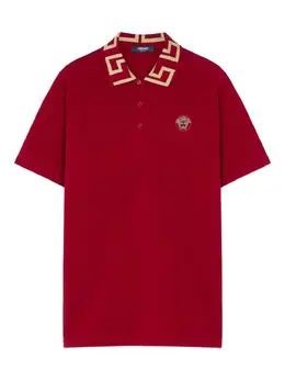 Versace: Поло  Medusa Head с вышивкой