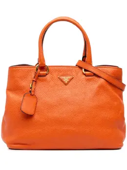 Prada Pre-Owned: Оранжевая сумка-шоппер 