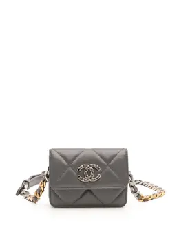 CHANEL Pre-Owned: Серая поясная сумка 