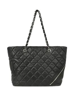 CHANEL Pre-Owned: Чёрная сумка-шоппер 