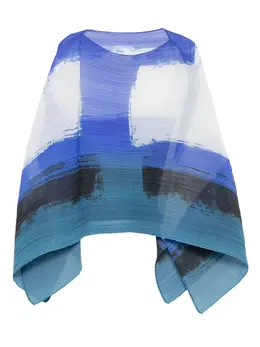 Pleats Please Issey Miyake: Топ с абстрактным принтом 