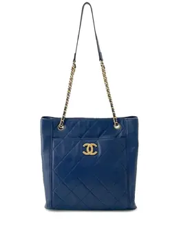 CHANEL Pre-Owned: Голубая сумка 
