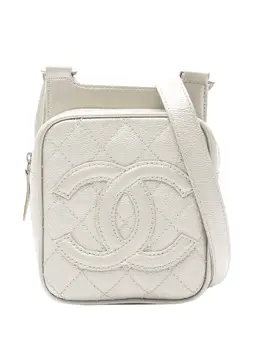 CHANEL Pre-Owned: Белая сумка через плечо 