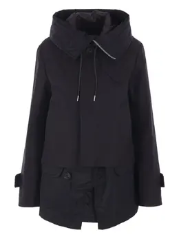 sacai: Пуховик с капюшоном 
