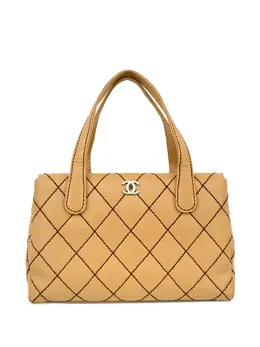 CHANEL Pre-Owned: Бежевая сумка-шоппер 