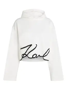 Karl Lagerfeld: Белая толстовка  Signature