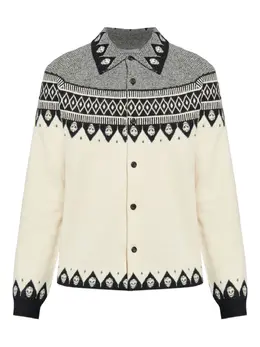 Alexander McQueen: Кардиган  Skull из шерсти