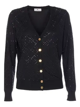Elisabetta Franchi: Чёрный кардиган 