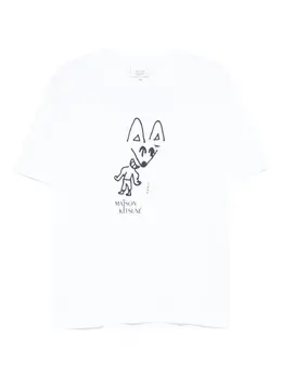 Maison Kitsuné: Футболка с принтом 