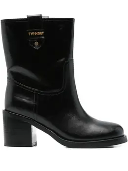 TWINSET: Чёрные ботинки 