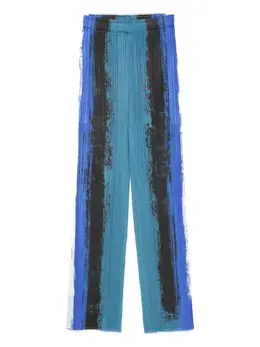 Pleats Please Issey Miyake: Голубые брюки 