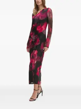 DKNY: Платье с растительным принтом 