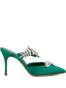 Manolo Blahnik: Зелёные сабо 