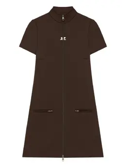 Courrèges: Платье с коротким рукавом 