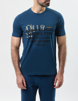 AERONAUTICA MILITARE: Синяя футболка 