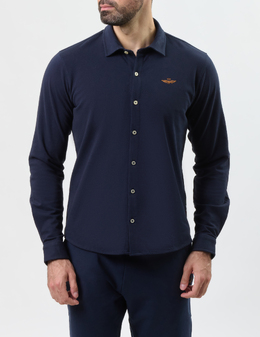 AERONAUTICA MILITARE: Синяя рубашка 