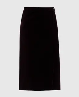 Saint Laurent: Бордовая юбка 
