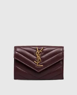 Saint Laurent: Бордовый кошелёк 