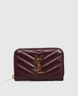 Saint Laurent: Бордовый кошелёк 
