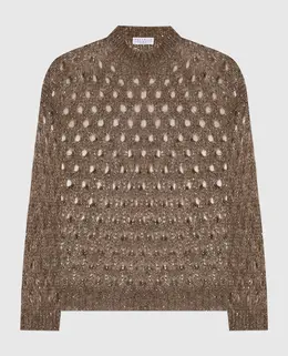 Brunello Cucinelli: Коричневый свитер 
