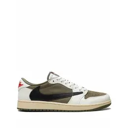 Jordan: Бежевые кроссовки  Air Jordan 1 Travis Scott