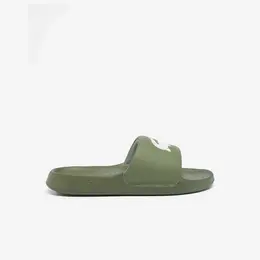 LACOSTE: Шлёпанцы цвета хаки 