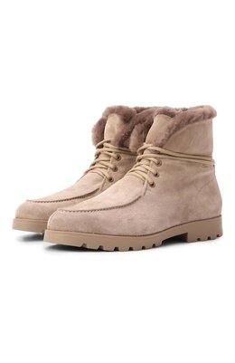Santoni: Бежевые ботинки 
