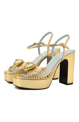 Valentino: Золотые босоножки 