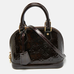 Louis Vuitton: Бордовая сумка  Alma BB