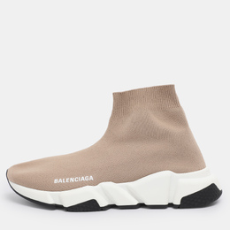Balenciaga: Светлые кроссовки  Speed Trainer