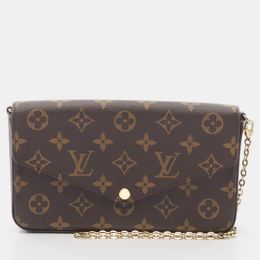 Louis Vuitton: Коричневая сумка  Pochette