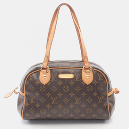 Louis Vuitton: Коричневая сумка 