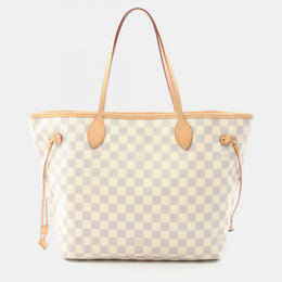 Louis Vuitton: Белая сумка  Neverfull MM