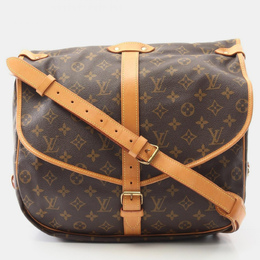 Louis Vuitton: Коричневая сумка через плечо 
