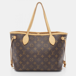 Louis Vuitton: Коричневая сумка-шоппер  Neverfull