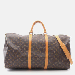 Louis Vuitton: Коричневая спортивная сумка  Keepall
