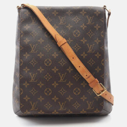 Louis Vuitton: Коричневая сумка через плечо  Musette