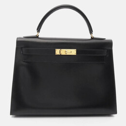 Hermes: Чёрная сумка  Kelly 32