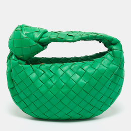 Bottega Veneta: Зелёная сумка  Intrecciato