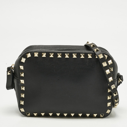 Valentino: Чёрная сумка через плечо  Rockstud