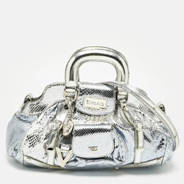 Versace: Серебристая сумка 