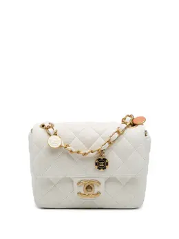 CHANEL Pre-Owned: Белая сумка через плечо 