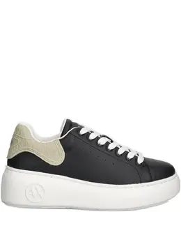 Armani Exchange: Чёрные кроссовки 