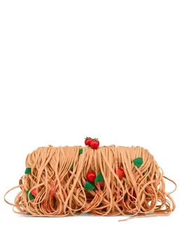 Moschino: Бежевый клатч 