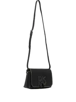 DKNY: Чёрная сумка через плечо 
