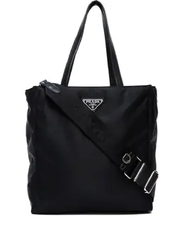 Prada Pre-Owned: Чёрная сумка-шоппер 