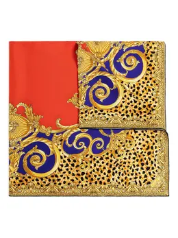Versace: Шарф  Baroque с леопардовым принтом