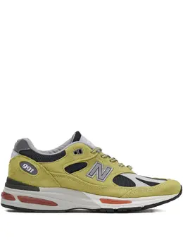 New Balance: Жёлтые кроссовки 