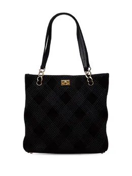CHANEL Pre-Owned: Чёрная сумка-шоппер 